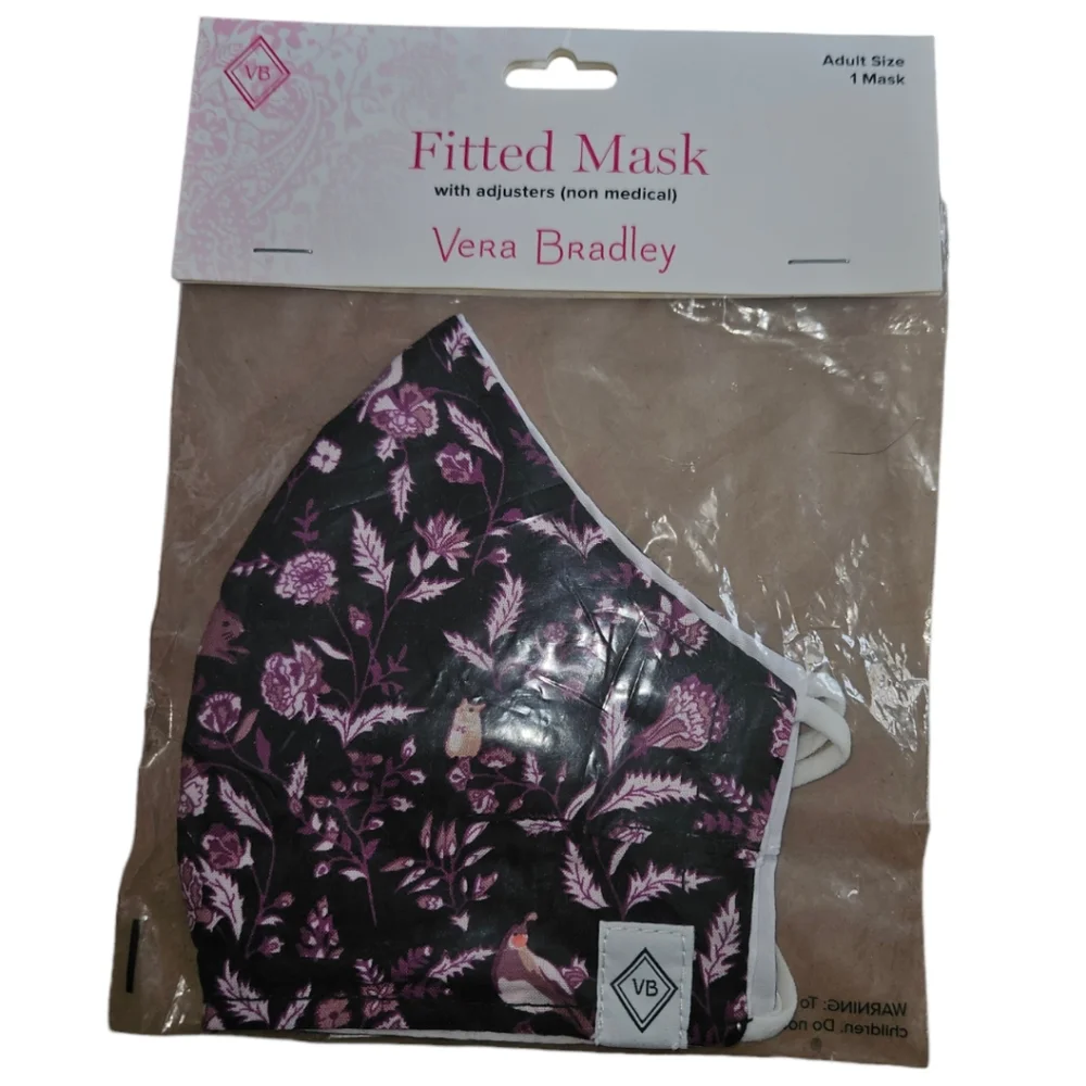 NWT Vera Bradley Non Medical Fitted Adult Mask With Adjusters